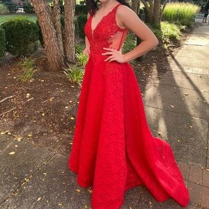 Simply stunning red gown